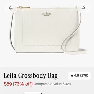 NWT Kate Spade Lt Sand Leila Crossbody Bag